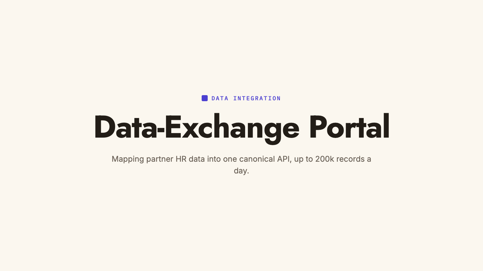 Data-Exchange Portal case study cover